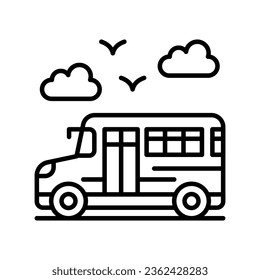 School Bus icon in vector. Illustration