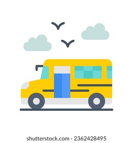 School Bus icon in vector. Illustration