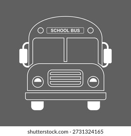 School bus icon vector illustration, Bus icon set, Bus outlined design isolated, Buses vector icon, Student Children buses, Back to School Bus concept design, cartoon bus-clipart style, Bus-symbol.