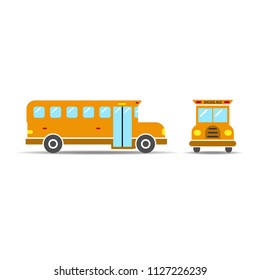school bus icon. vector icon isolated on white