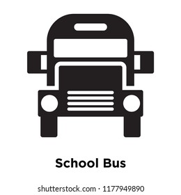 School Bus icon vector isolated on white background, logo concept of School Bus sign on transparent background, filled black symbol
