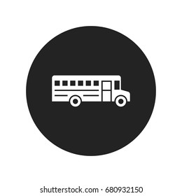 school bus icon vector isolated