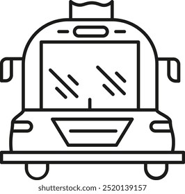 Icono de autobús escolar Vector Línea Icono Diseño