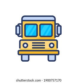School Bus icon in vector. Logotype