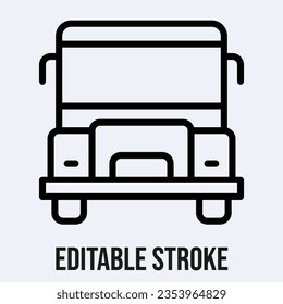 Icono del autobús escolar, Vector en fondo blanco.