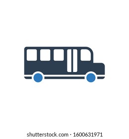 school bus icon vector symbol