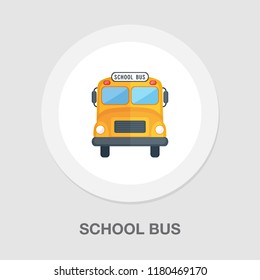 school bus icon - vector transportation vehicle