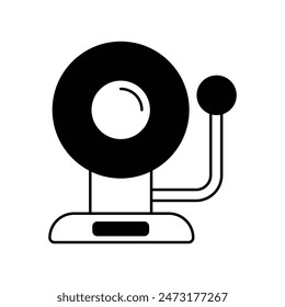 school bus icon with white background vector stock illustration