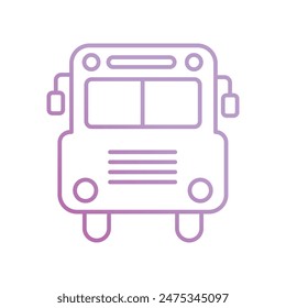 Icono de autobús escolar con fondo blanco Vector ilustración de stock
