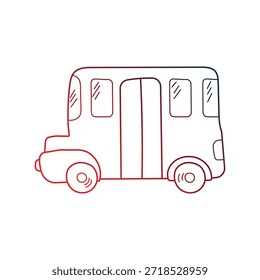 School Bus icon with white background vector stock illustration