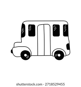 Icono de autobús escolar con fondo blanco Vector ilustración de stock