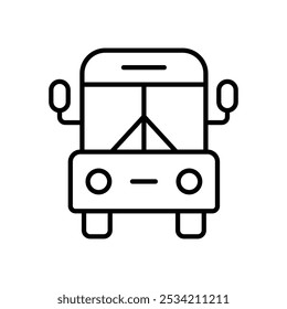 Conjunto de iconos de autobús escolar cinco diferentes estilos de Vector ilustración de stock