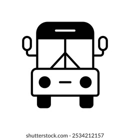 Conjunto de iconos de autobús escolar cinco diferentes estilos de Vector ilustración de stock