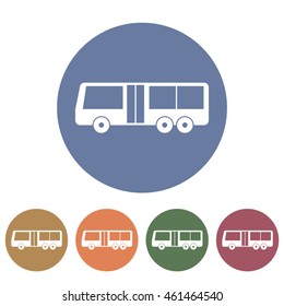 School bus icons set.Vector illustration

