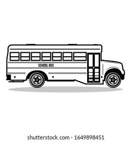 School bus icon.Vector icon.Illustration icon