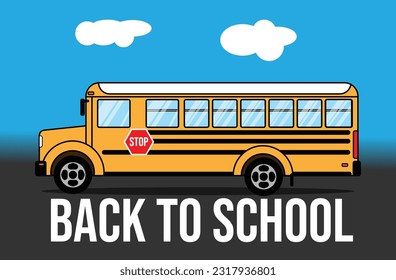 diseño de ilustración de bus escolar