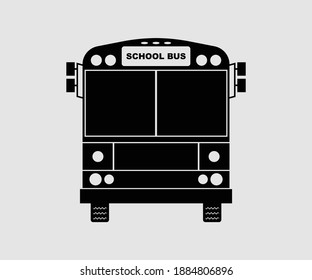 School Bus Illustration of school kids riding school bus transportation education Vector, symbol, logo, icon.