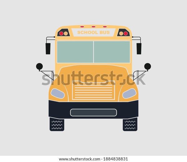 School Bus\
Illustration of school kids riding school bus transportation\
education Vector, symbol, logo,\
icon.