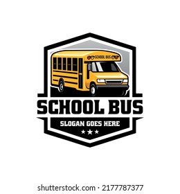 School bus illustration logo vector