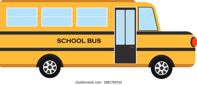 School bus ,illustration, vector on white background.