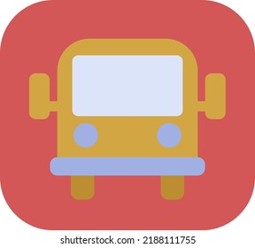 Schulbus, Illustration, Vektorgrafik auf weißem Hintergrund.