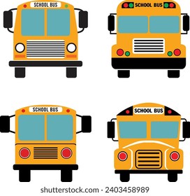 Autobús escolar aislado de fondo blanco