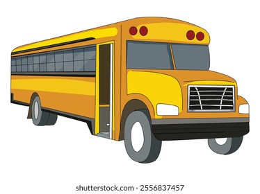 School bus isolated on white background