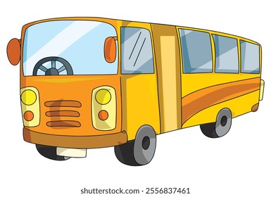 School bus isolated on white background