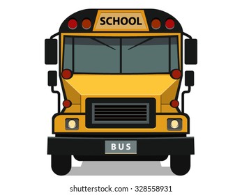School Bus Isolated on White