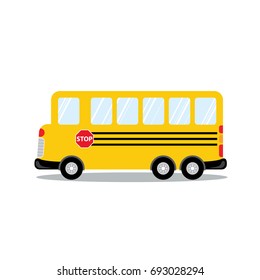 School bus isolated on white background