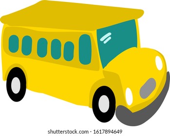 School Bus Isolated Transportation Vector