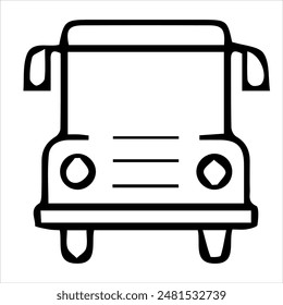 School bus with isolated vector