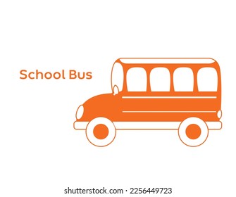 
School Bus isolated vector Silhouettes