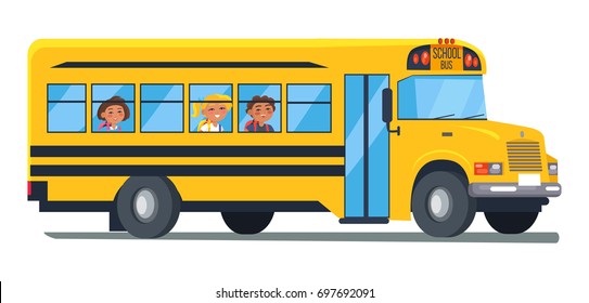 School Bus Window Cartoon