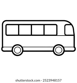 Schule Bus Linie Kunst Zeichnung.