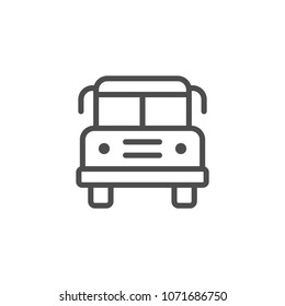 School bus line icon