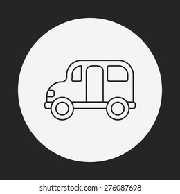 school bus line icon