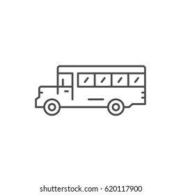 School bus line icon