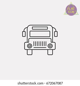 school bus line icon