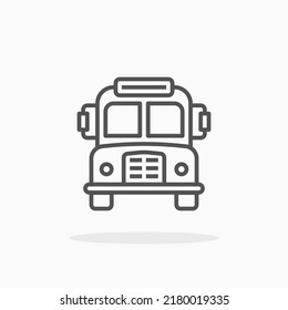 School Bus line icon. Editable stroke and pixel perfect. Can be used for digital product, presentation, print design and more.