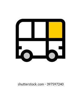 School bus line icon. Pixel perfect fully editable vector icon suitable for websites, info graphics and print media.