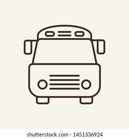 School bus line icon. Bus, road, way to school. School concept. Vector illustration can be used for topics like studies, schooling, education
