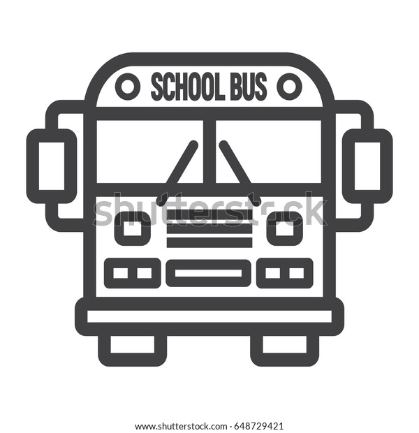 School bus line\
icon, transport and vehicle, vector graphics, a linear pattern on a\
white background, eps\
10.