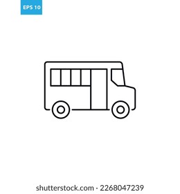 School bus Line icon Vector illustration