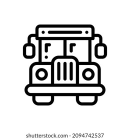 Schulbuslinie Symbol. Vektorgrafik für Grafikdesign, Website, App. EPS10