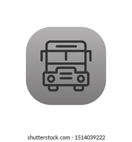 School Bus  - Line Vector Icon
