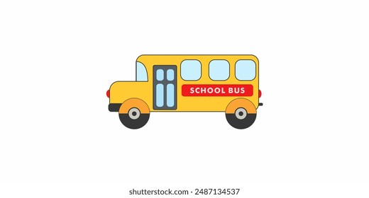 school bus logo icon design