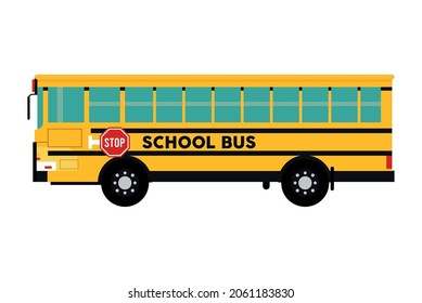 school bus long isolated icon