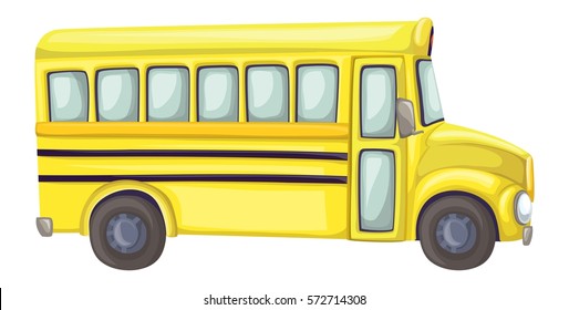 School Bus Long Side View Stock Vector (Royalty Free) 572714308