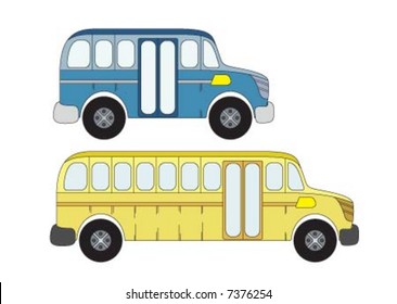 The school bus with mini type